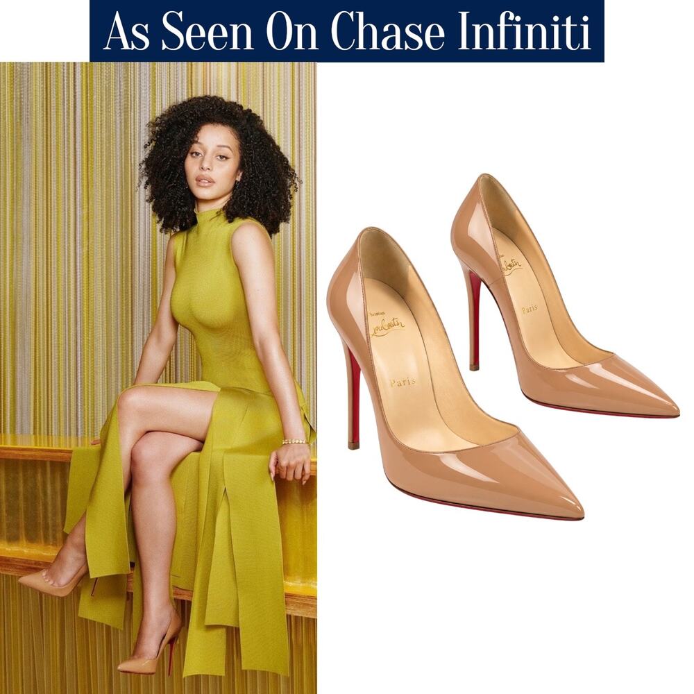 Christian Louboutin So Kate 120mm Patent Leather Pump Blush Size 37